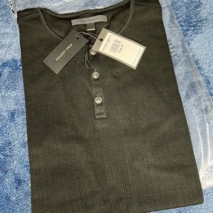John Varvatos Collection Ribbed Henley size M